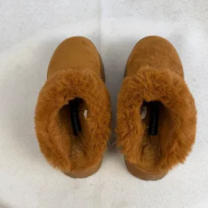 Streetwear Society Brown‎ Faux Fur Platform Slides Mules Slippers Womens 6 Chunky Cozy Retro thumbnail 6