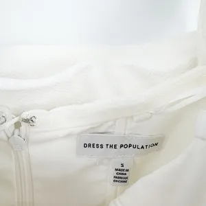 Dress The Population Womens‎ Melania White Corset Off Shoulder Gown Dress Size S thumbnail 7
