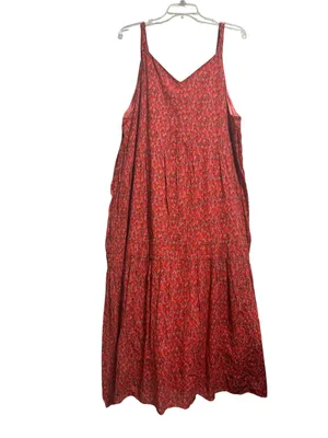 Joie 100% Cotton Printed Maxi Dress | XXL | Made in India | Boho Cottagecore thumbnail 3