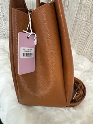 ellos Tan Pebbled Shoulder Bag with Detailing Brown thumbnail 2