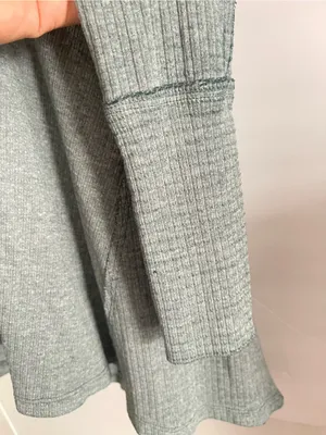 We the Free Henley Top Shirt Textured Green Blue V Neck Free People Women S thumbnail 6
