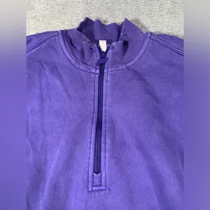 Fabletics Purple Quarter-Zip Sweatshirt large thumbnail 3
