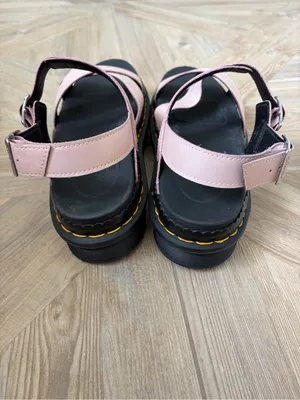 Dr Martens Voss II Sandal Powder Pink Size 10 Iridescent Leather Summer Goth thumbnail 4