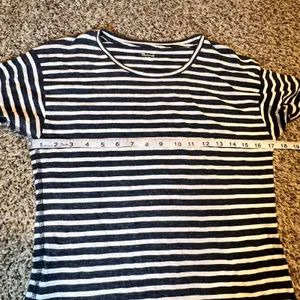 Madewell‎ Womens Navy Blue White Striped Short Sleeve Crew Neck Tee E7709 XS thumbnail 3