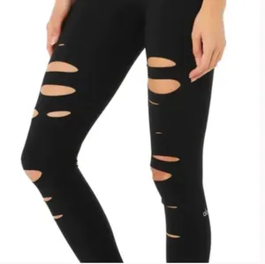 Alo High Waist Ripped Warrior Legging thumbnail 3
