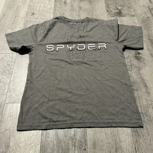 Spyder T Shirt Top Womens light grey small cotton sport gym streetwear active thumbnail 2