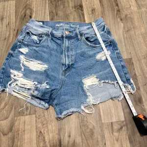 American Eagle Highest Rise 90s Boyfriend Distressed Denim Shorts 6 thumbnail 2