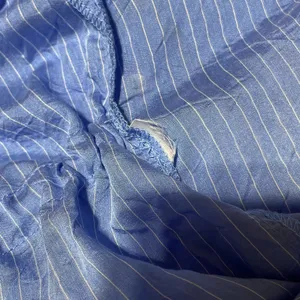 Zara Wrinkled Drawstring Waist Striped Shirt 4387/042/044 Blue White Size XL thumbnail 18