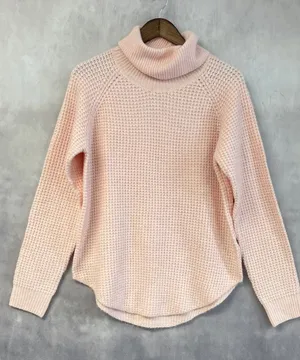 KUHL Women Sienna Waffle Knit Turtleneck Sweater Size‎ M Cozy Outdoor Hygge thumbnail 1