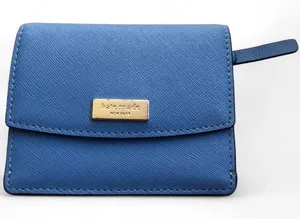 Kate Spade New York Sky Blue Mini Envelope Wallet. thumbnail 1