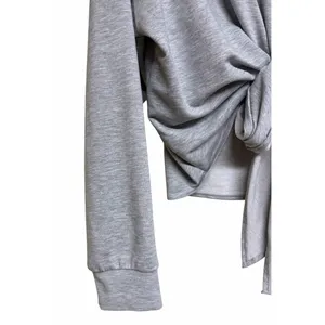 Alo Yoga Dreamy Wrap Pullover Sweatshirt Heather Gray Women's‎ Size Large thumbnail 9
