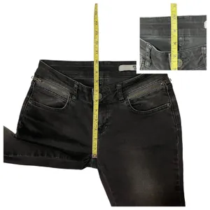 Anine Bing Double Zipper Skinny Jeans - Charcoal - 26 thumbnail 6