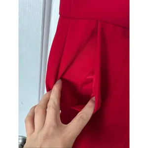 Zara red dress dress pants wide leg high waisted size extra small thumbnail 3