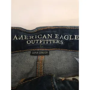 American Eagle dark wash Denim hi-rise stretch jean shorts size‎ 0 y2k thumbnail 4