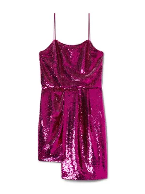 Derek Lam 10 Crosby Sequin Reversible‎ Cocktail Dress Hot Pink Womens Size 4 thumbnail 5