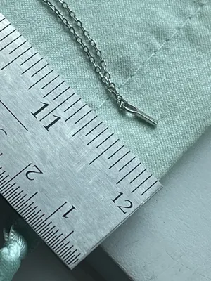 Anthropologie Sterling Silver initial I necklace thumbnail 4