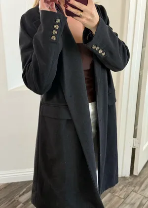 Lulus dark grey coat thumbnail 6