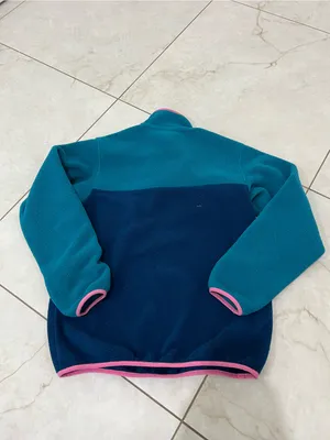 Patagonia Synchilla Snap-T Fleece Jacket Blue Teal Pink Pullover Size XS thumbnail 4