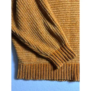 Forever 21 Mustard Yellow Chenille Knit Oversized Sweater Mustard Gold Medium thumbnail 5