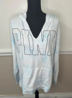 PINK Victoria’s Secret Oversized Tie Dye Hoodie Size Medium thumbnail 1