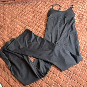 Forever 21 Black Active Flare Strappy Back Jumpsuit thumbnail 1