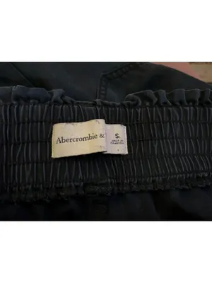 Abercrombie & Fitch Women’s S Navy Paperbag Jogger Pants Used Blue Lyocell thumbnail 5
