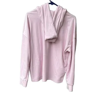 DNKY women’s size medium pink velvet pullover hoodie thumbnail 3