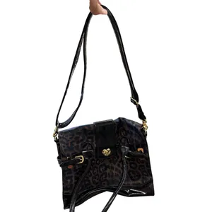 Betsey Johnson Black Leopard Print Handbag With Gold Hardware SKU 6898 thumbnail 12