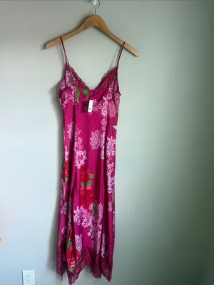 NEW Free People "Can We Talk" midi slip dress XS thumbnail 3