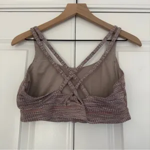 Lululemon Energy Bra in Arrow Jacquard Antique Bark Copper Coil sports Strappy thumbnail 4