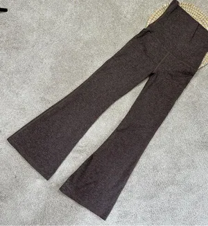 Offline by Aerie The Hugger Foldover Flare High Waisted Legging in Relic Brown S thumbnail 1