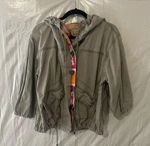 Free People Green Utility Jacket Size Small thumbnail 1
