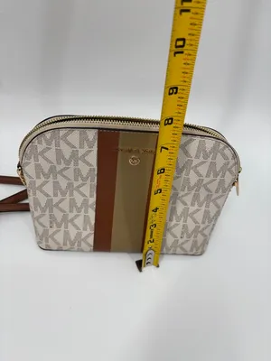 Michael Kors Vanilla and Cedar Signature Stripe Crossbody thumbnail 10