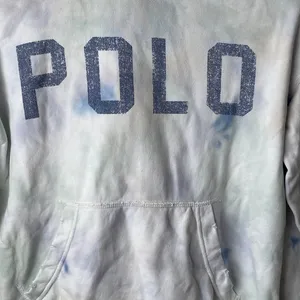Polo Ralph Lauren Paint Splatter Logo Hoodie Pastel Distressed Small thumbnail 4