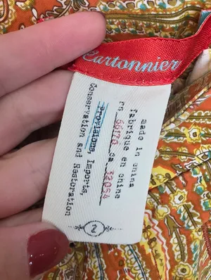 Anthropologie Cartonnier “Persimmon Paisley Crops” thumbnail 6