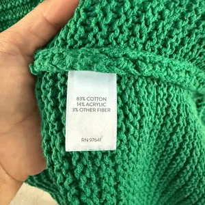 J. Jill Soft Seamed V-Neck Sweater Green Small thumbnail 4