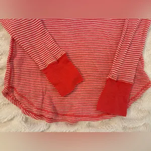 Aerie Brand Red Striped Long Sleeve Top thumbnail 4
