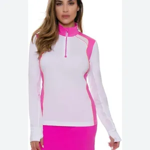 EPNY Pro Golf 1/4 Zip Mock Neck Active Top Women's S‎ White Pink Long Sleeve thumbnail 11