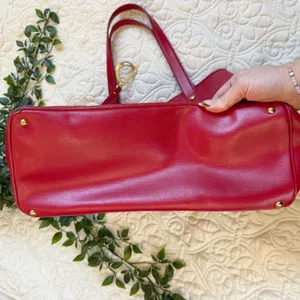 Ralph Lauren Red Newbury Classic Tote thumbnail 7