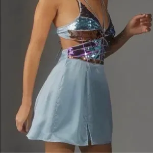 NWOT Urban Outfitters Butterfly Sequin Strappy Satin Mini Dress Size XS thumbnail 6
