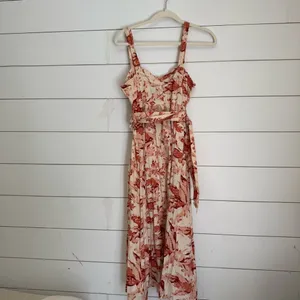 ASOS floral midi dress with belt thumbnail 6