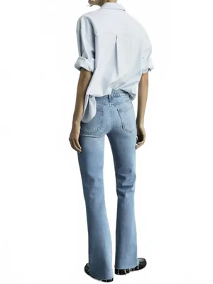 Mango Fiona Flared Mid-Rise Jeans NWT Medium Blue Size 0 (EUR 32) thumbnail 2