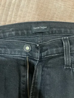 Favorite Daughter Valentina Super High-Rise Cigarette Jeans Black thumbnail 2