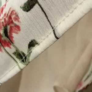 Rose & Olive Floral V-Neck Blouse - Cream and Pink thumbnail 6