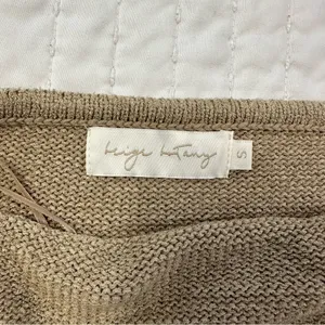 Beige Botany Knit Cut Out Maxi Dress Sand Taupe Size Small thumbnail 7