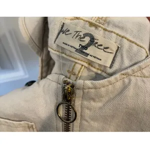 We The Free Cream‎ Denim Short Overalls Size 2 thumbnail 5