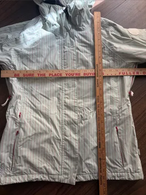 Roxy VINTAGE Medium Utility Coat Roxy Snow Limited Ed Mint Red Striped Zip Jacke thumbnail 5