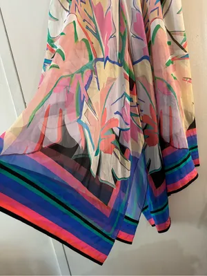 NWT Roberto Cavalli Resortwear Gonna Assymetrical Silk Maxi Skirt US 6 thumbnail 6