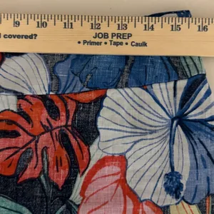 Tommy‎ Bahama Sz 6 Floral Linen Mini Skirt Blue Tropical Hibiscus Vacation Beach thumbnail 5