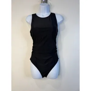 Cupshe Black High Neck Mesh Back One Piece Swimsuit CAA12E4E092AA Womens Medium thumbnail 3